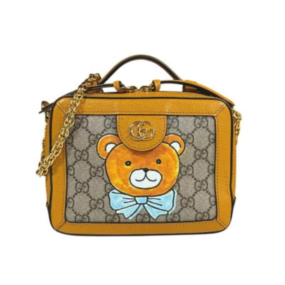 Gucci EXO KAI Collaboration GG Supreme Shoulder Bag Beige Cream Chain